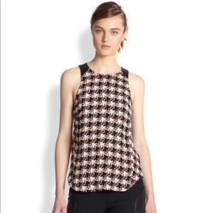 rag & bone silk and leather tank